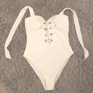 Victoria’s secret like halter white bikini swim